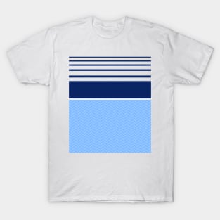 Middlesbrough Retro Sky Blue Navy White Hooped Away 1988 - 90 T-Shirt